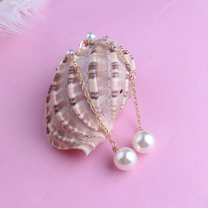 Long Pearl  Clip on Earrings