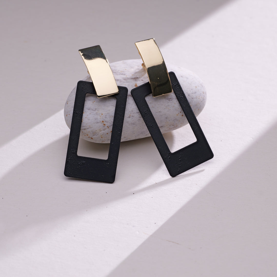 Rectangular Clip on Earrings