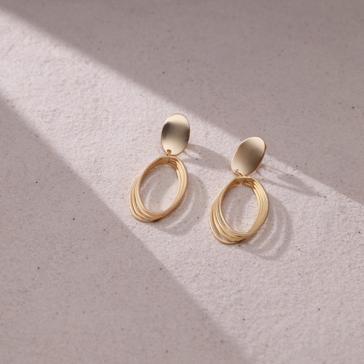 Gold Clip on Earrings