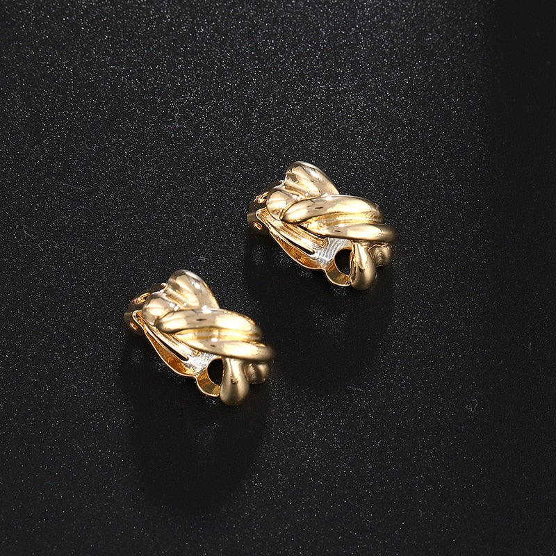 Twist Knot Clip on Earrings