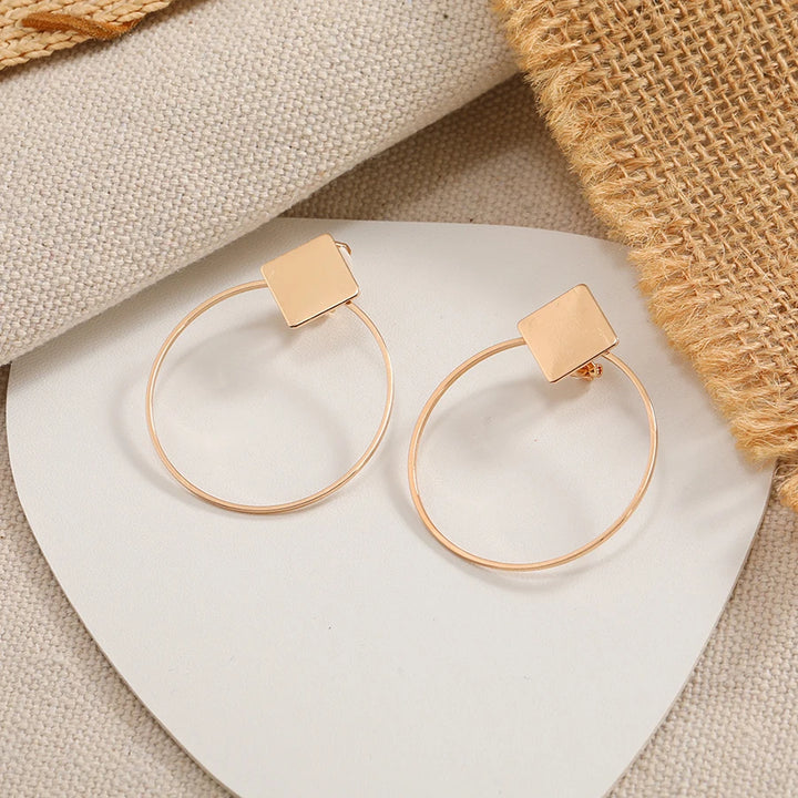 Gold Hoop Clip on Earrings