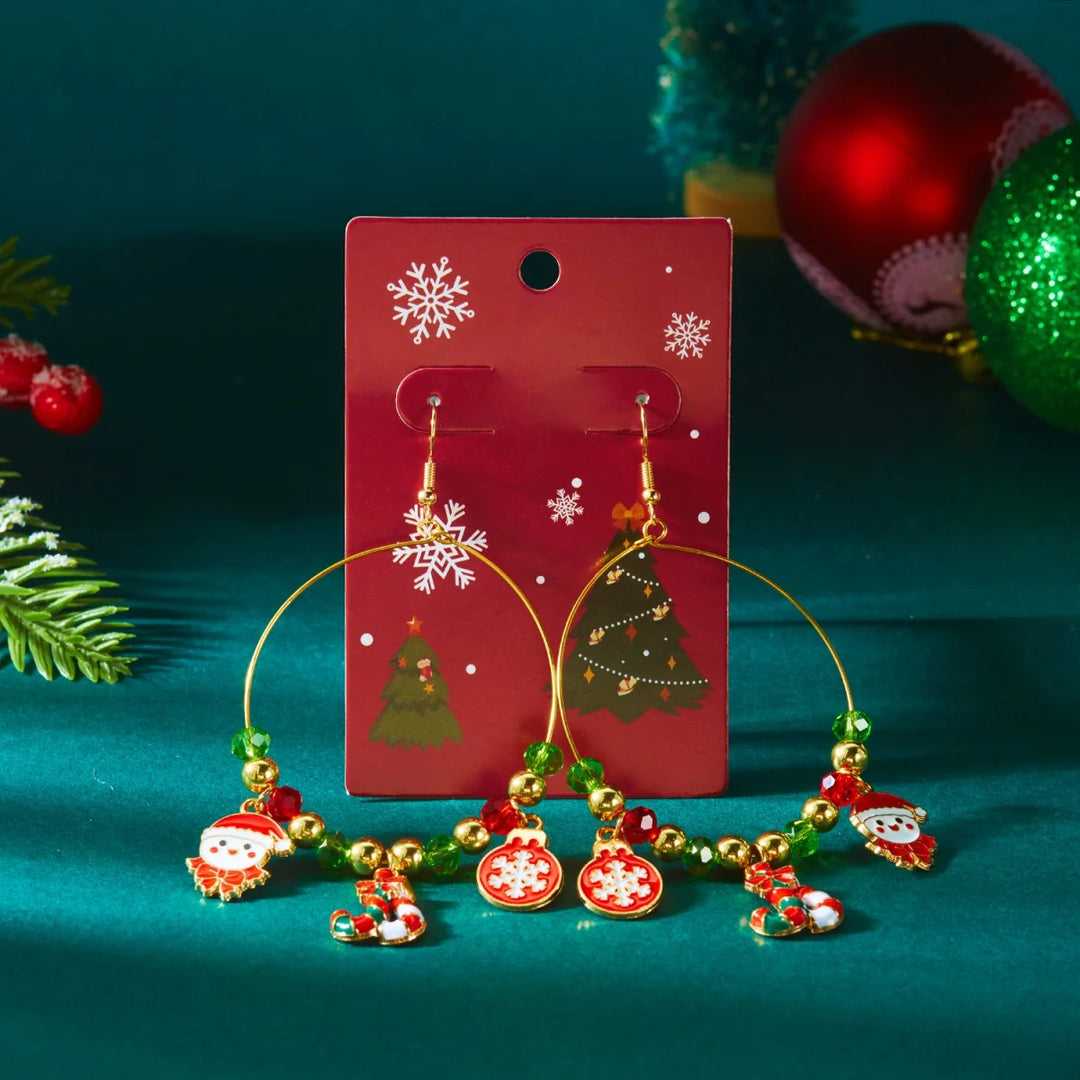 Santa Claus Holidays Clip on Earrings