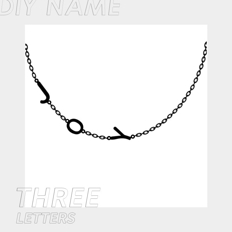 Tiny Initial Letter Name Necklaces