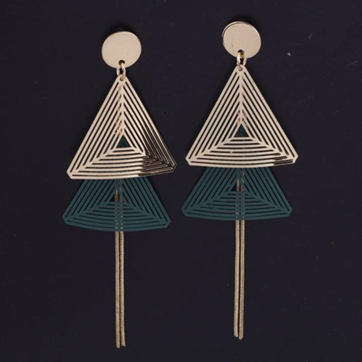 Hollow Triangle Clip on Earrings