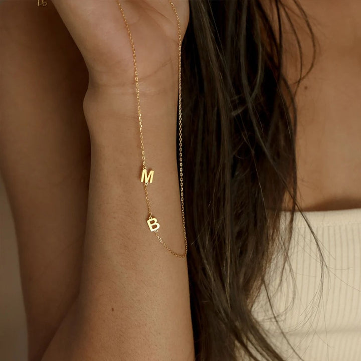 Tiny Initial Letter Name Necklaces