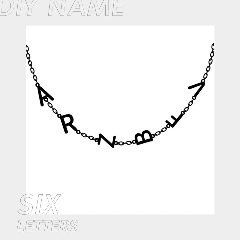 Tiny Initial Letter Name Necklaces