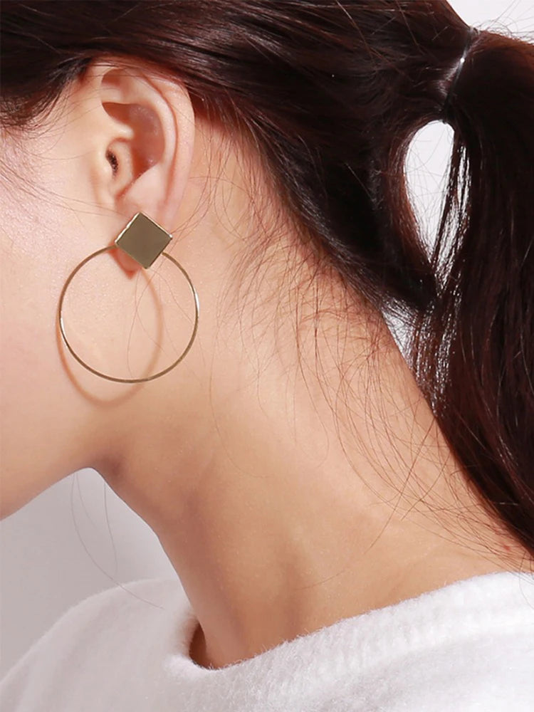 Gold Hoop Clip on Earrings