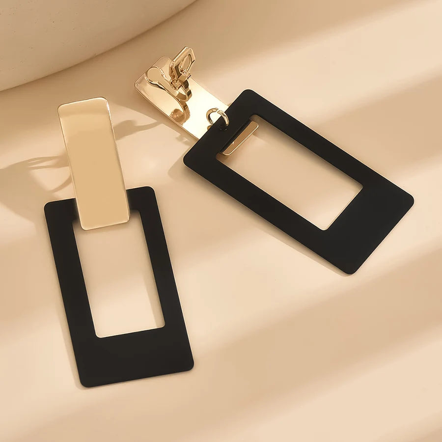 Rectangular Clip on Earrings