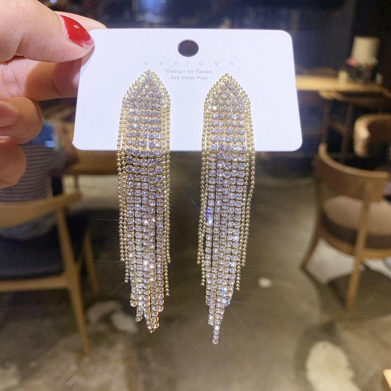 Classic Rhinestone Crystal Clip on Earrings