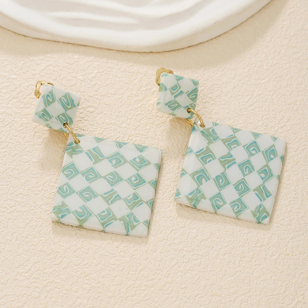 Handmade Polymer Clay Clip on Earrings