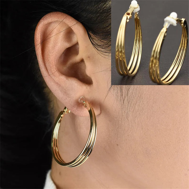 Hoop Clip on Earrings