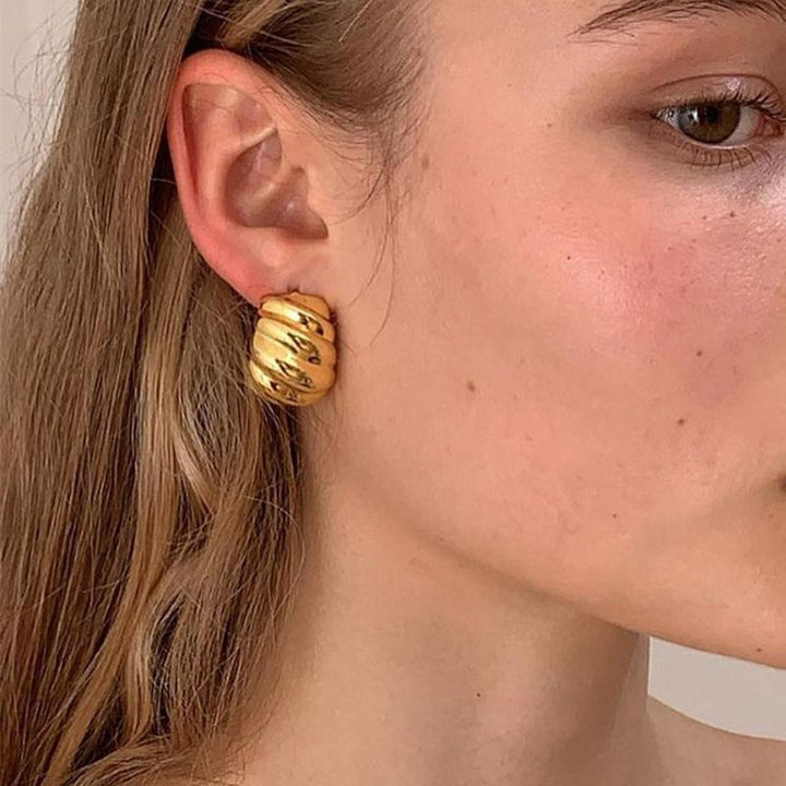 Croissant Clip on Earrings