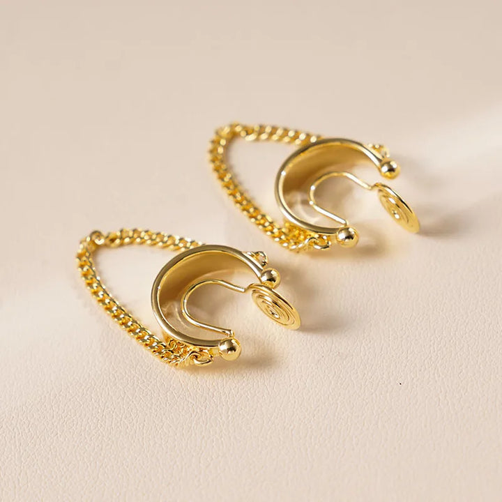 Hoop Brass Coil Earrings