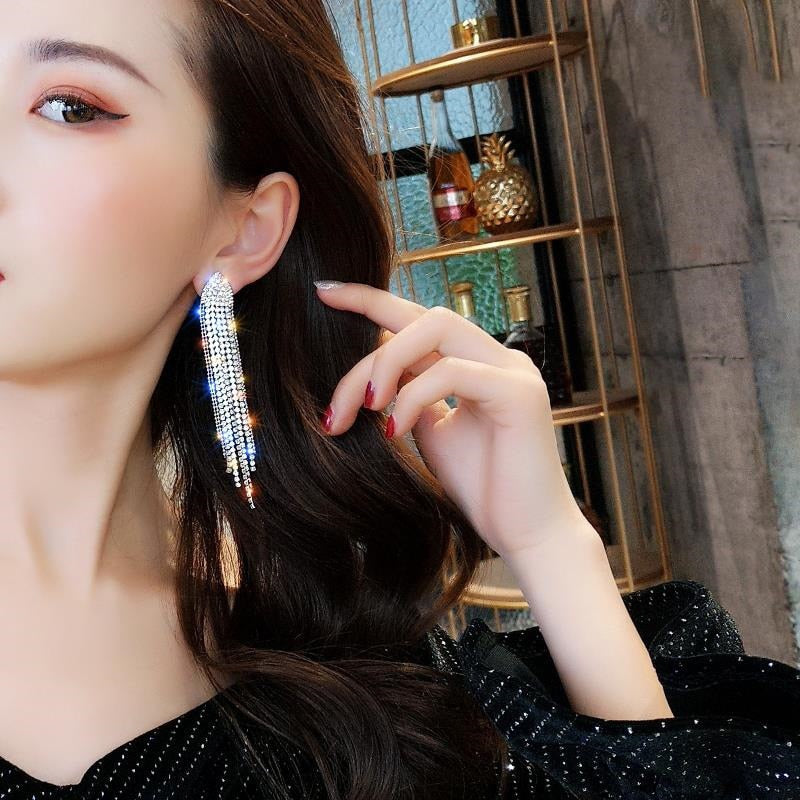 Classic Rhinestone Crystal Clip on Earrings