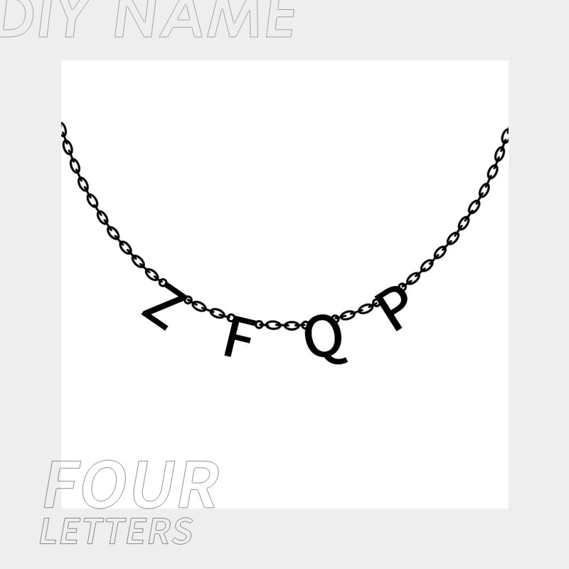 Tiny Initial Letter Name Necklaces