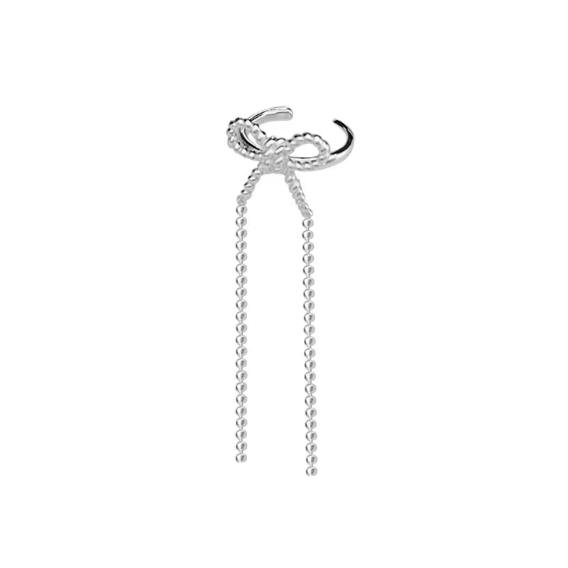 Silver Bow Ear Cuff (1P)