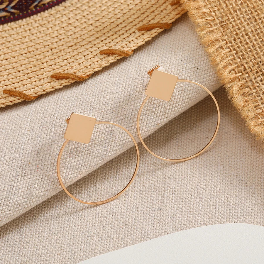 Gold Hoop Clip on Earrings