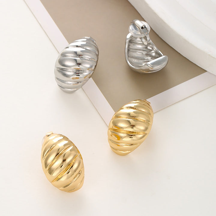 Croissant Clip on Earrings