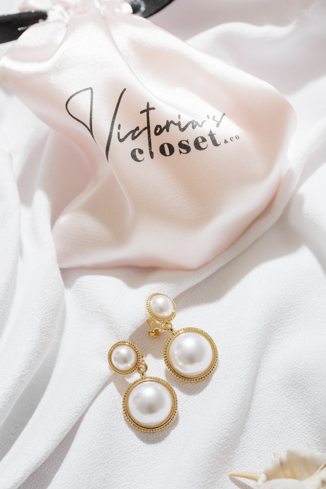 Pearl Hepburn Clip on Earrings
