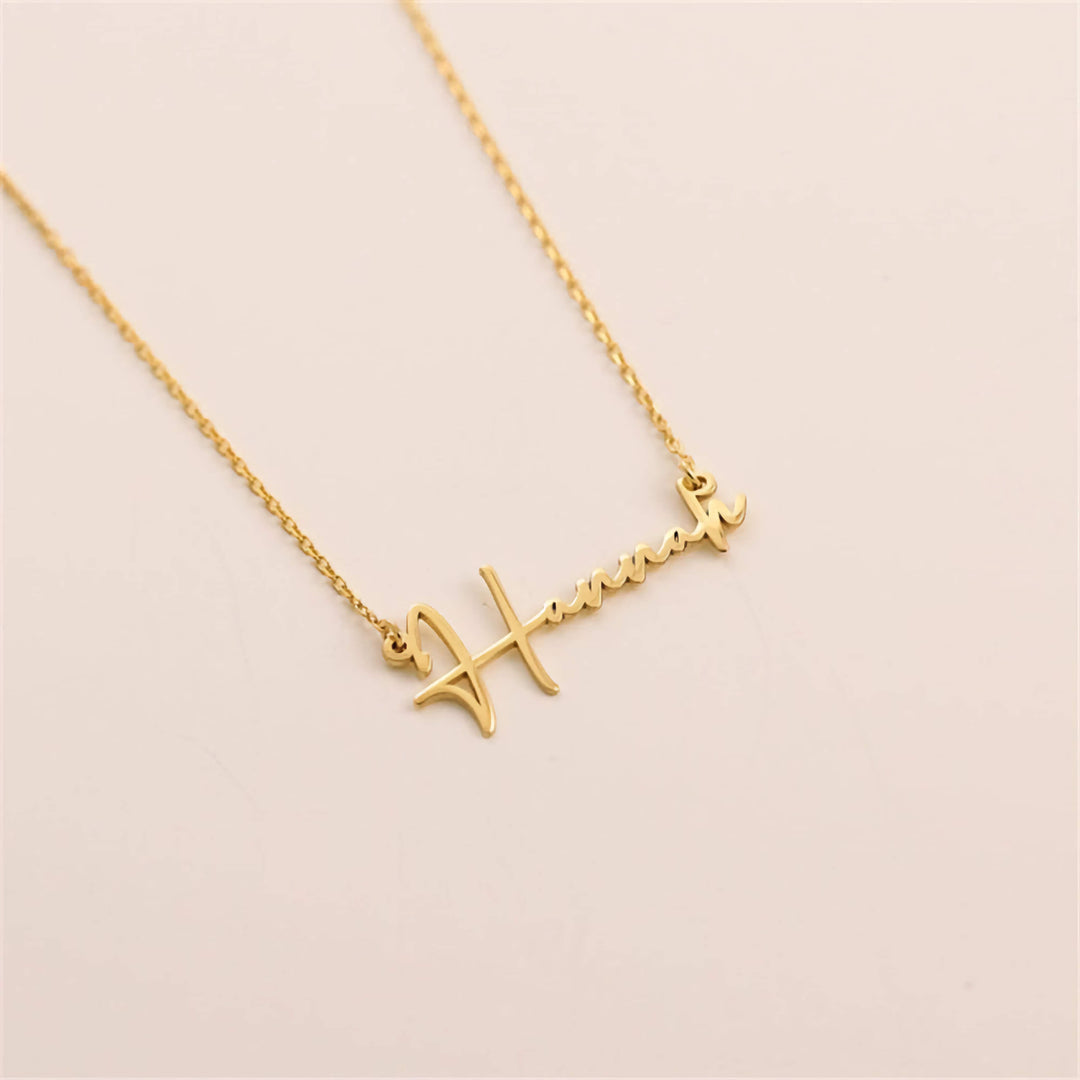 18k Gold Filled Customised Handwritten Name Necklace