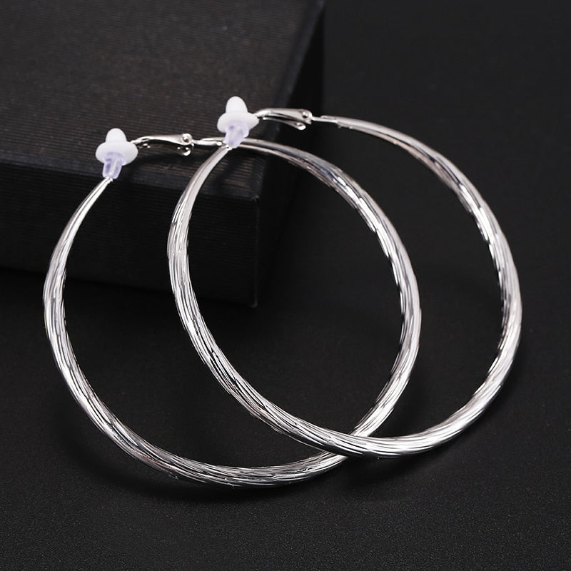 Large Hoop Clip on Earrings