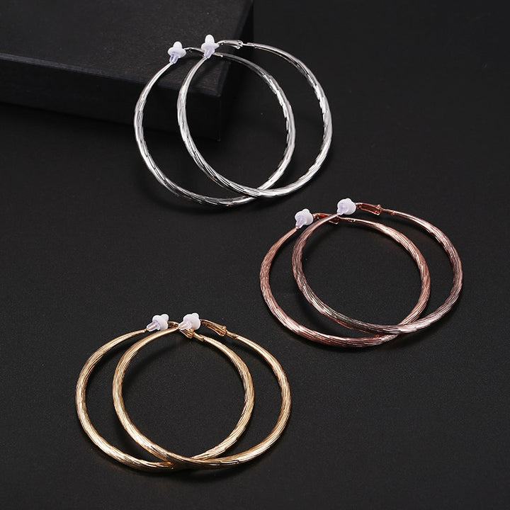 Large Hoop Clip on Earrings