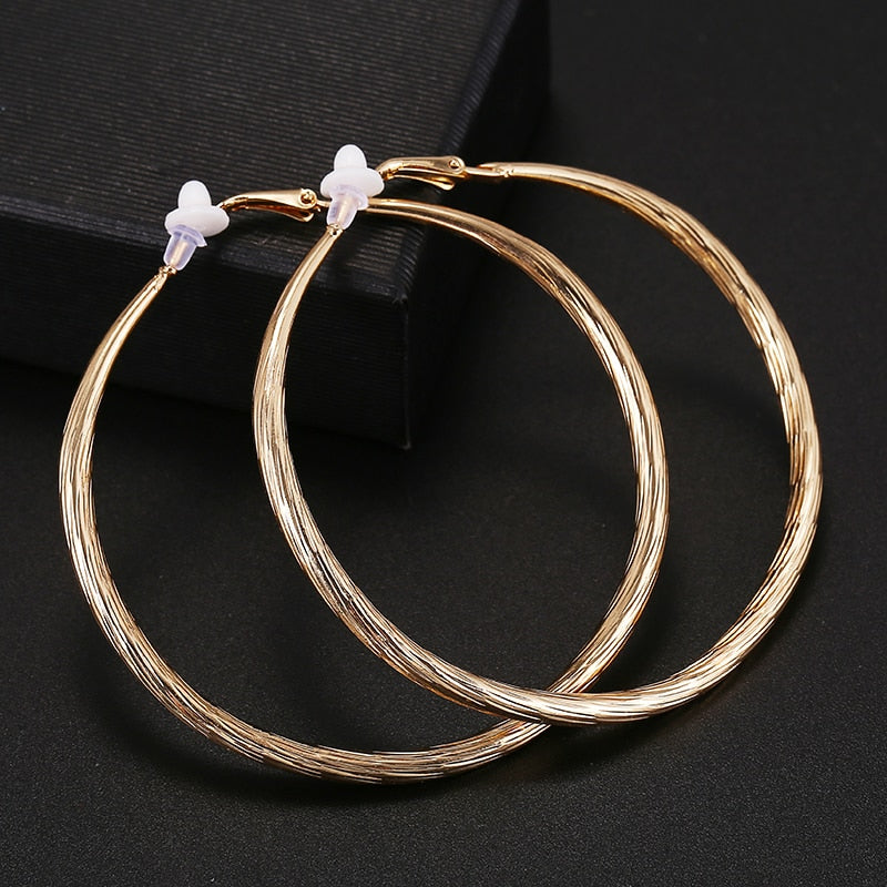 Large Hoop Clip on Earrings