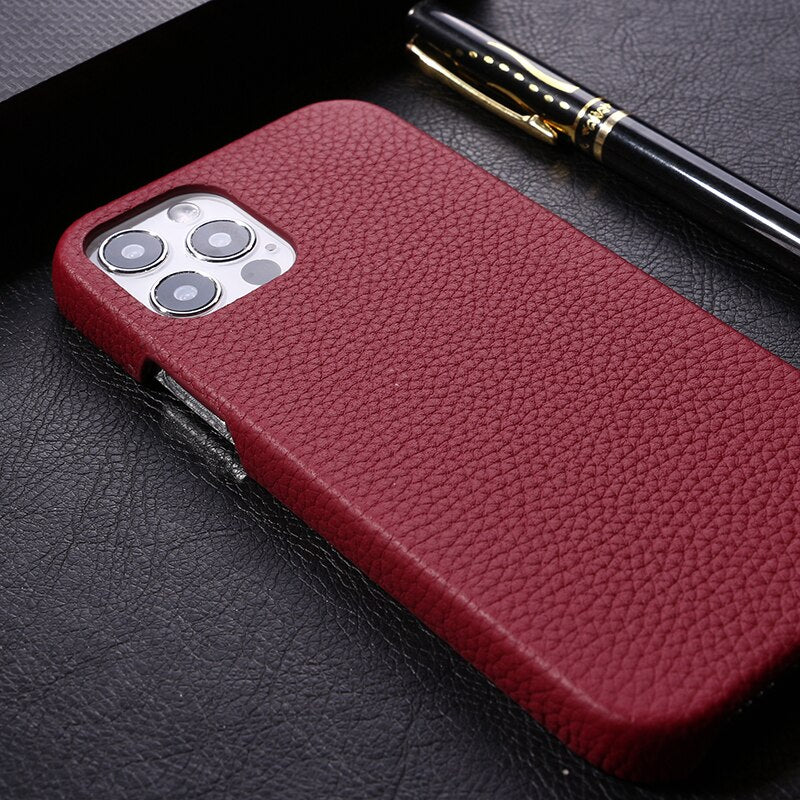 Genuine Leather iPhone Case for iPhone 14