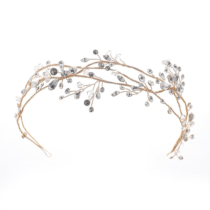 Handmade Bridal Crystal Flower Headband