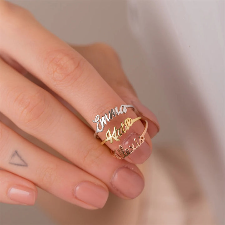 Customised Handwritten Name Ring