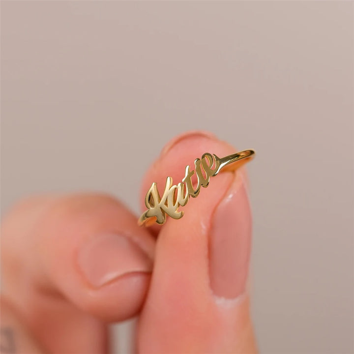 Customised Handwritten Name Ring