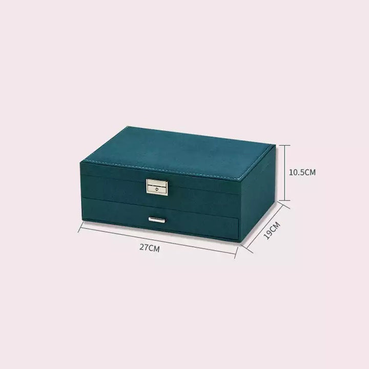 Velvet Double-layers Portable Multifunctional Necklace Rings Bracelet Jewellery Boxes Fashion Holder Organizer