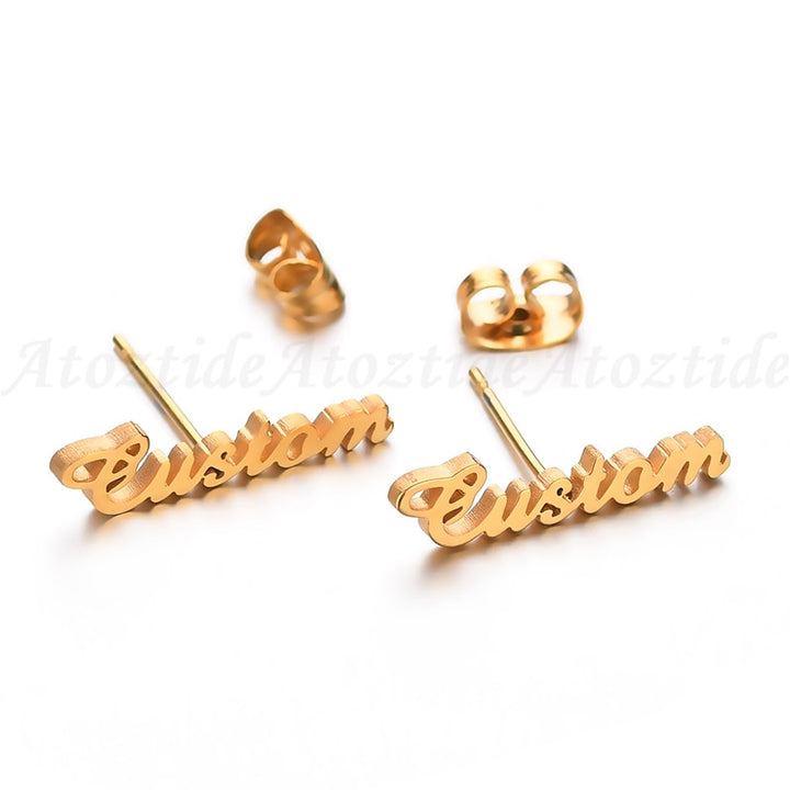 Customised Name Stud Earrings