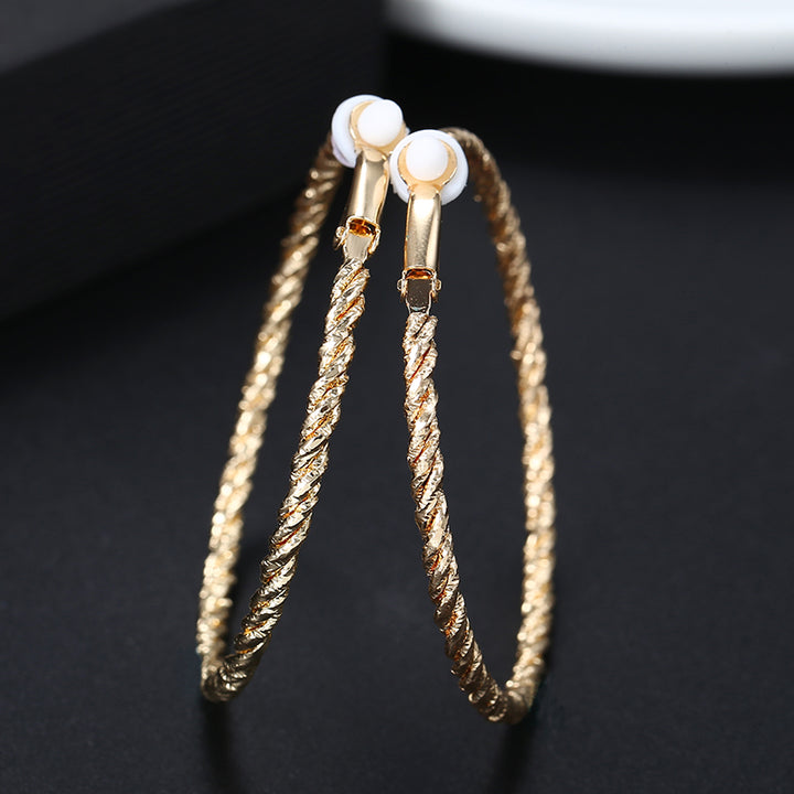 Big Round 60 mm Hoop Clip Earrings