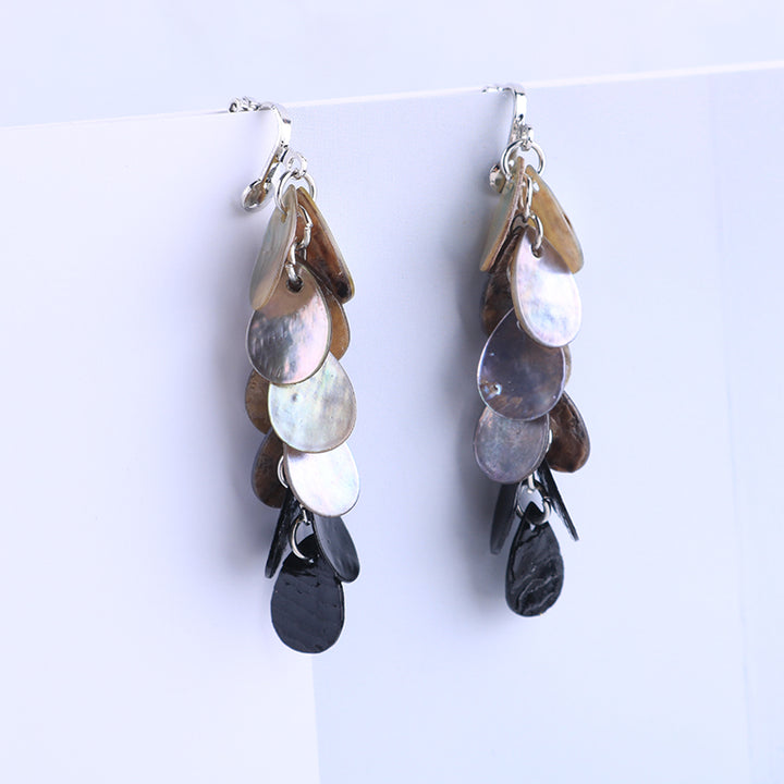 Natural Shell Handmade Clip on Earrings