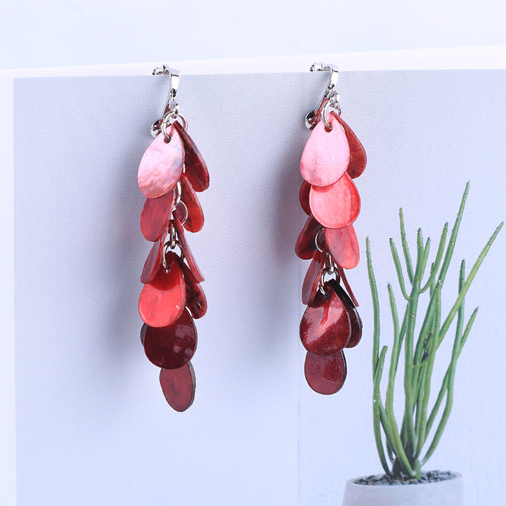 Natural Shell Handmade Clip on Earrings