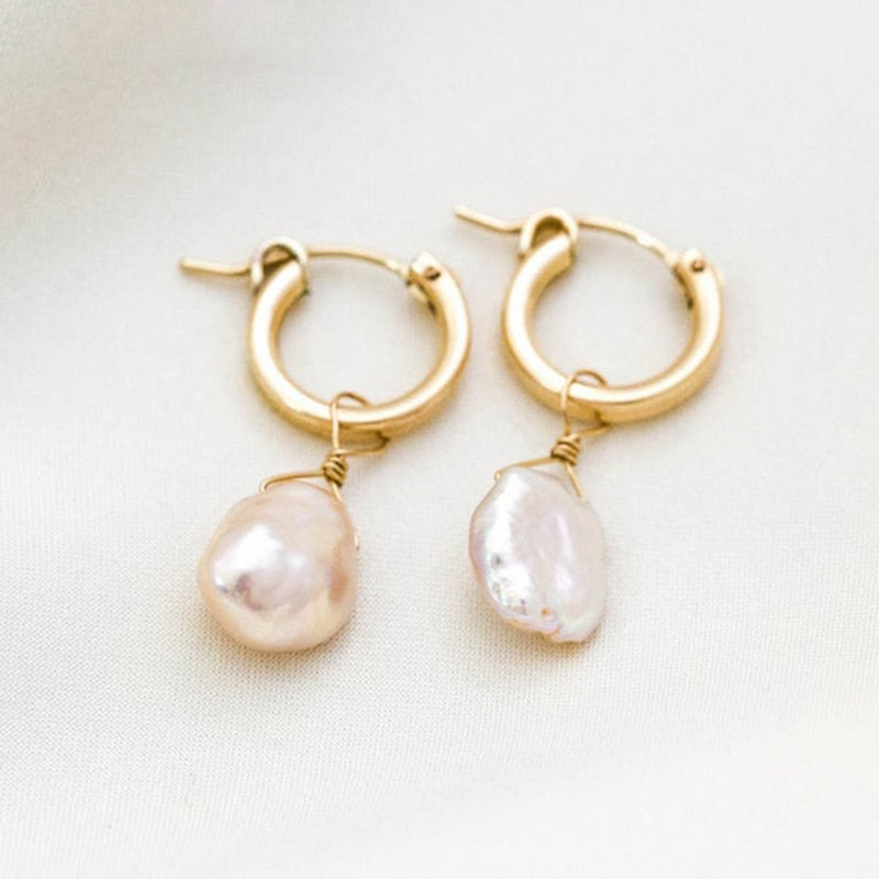 Handmade 2024 pearl earrings