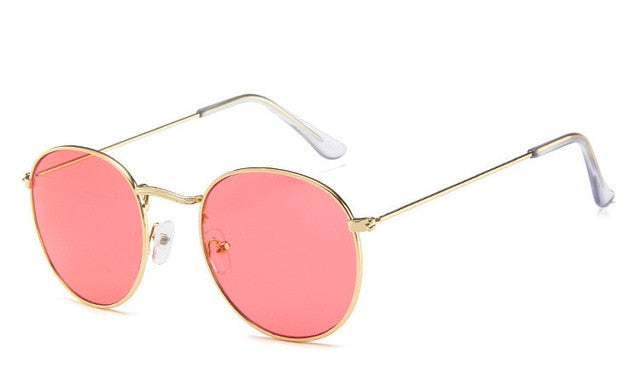 Classic Round Sunglasses - Gold / Red