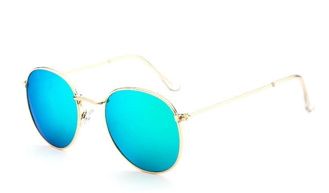 Classic Round Sunglasses - Gold / Green