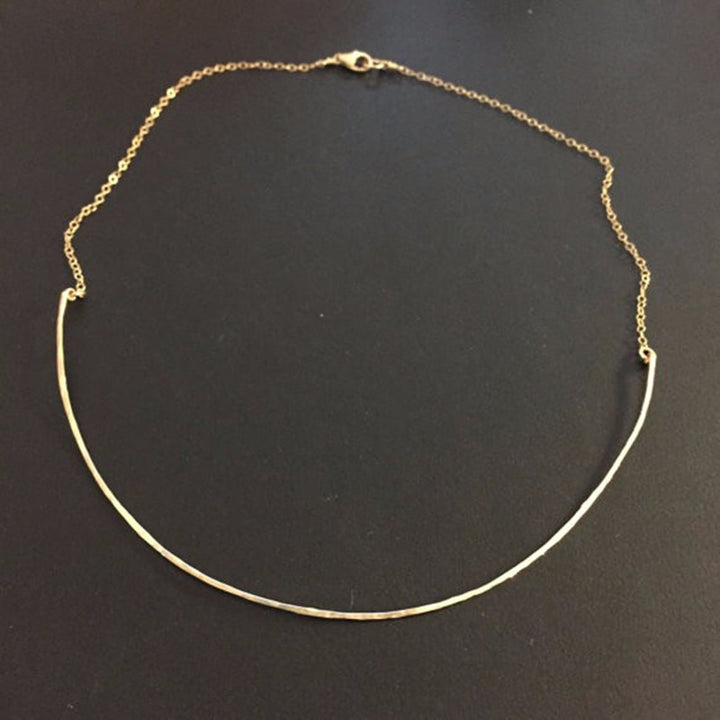 14K Gold Handmade Choker Necklace