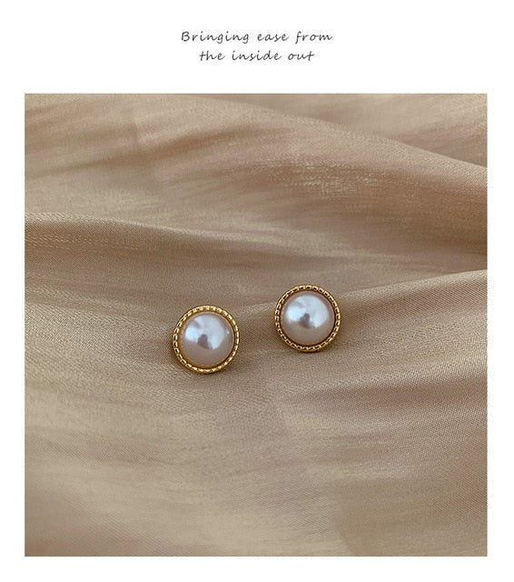 Elegant Pearl Style Clip on Earrings