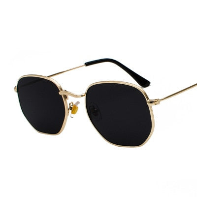 Hexagon Sunglasses - Gold / Gray