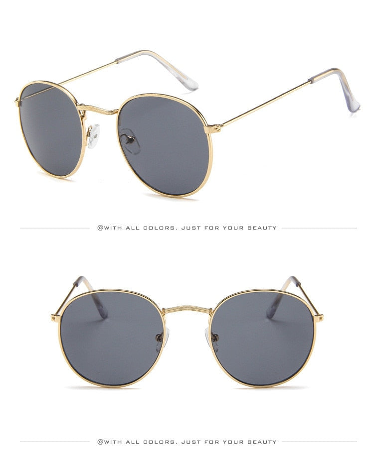 Classic Round Sunglasses - Gold / Black