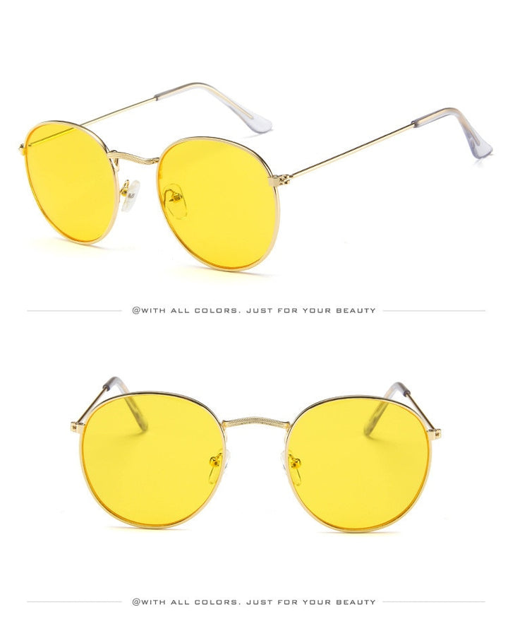 Classic Round Sunglasses - Gold / Yellow