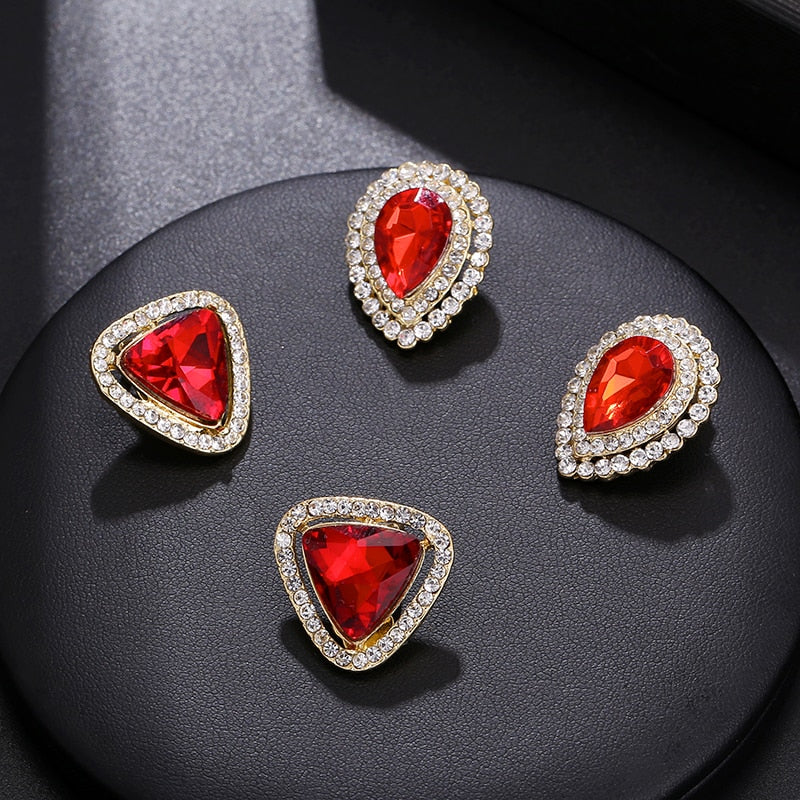 Classic Rhinestone Clip on Earrings