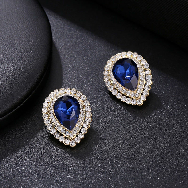 Classic Rhinestone Clip on Earrings