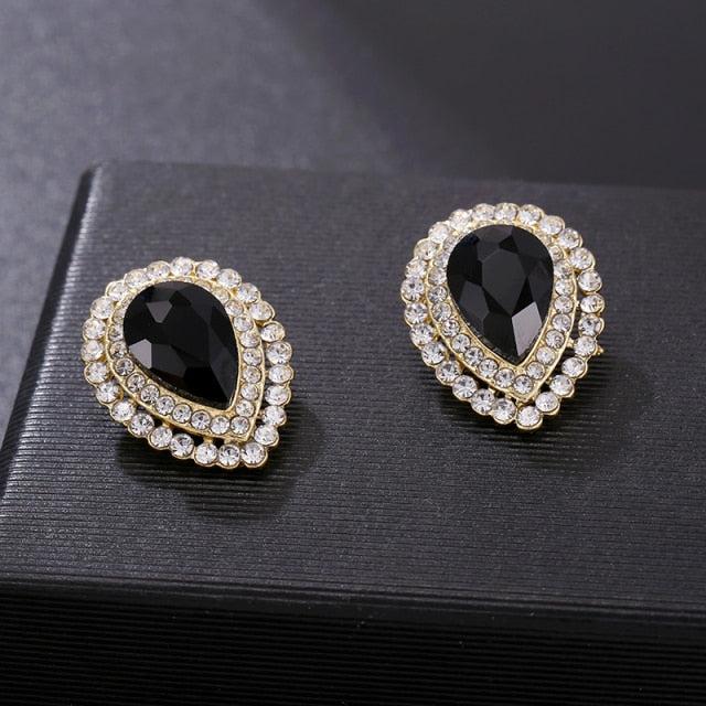 Classic Rhinestone Clip on Earrings