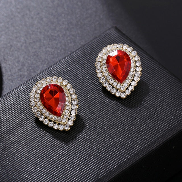 Classic Rhinestone Clip on Earrings